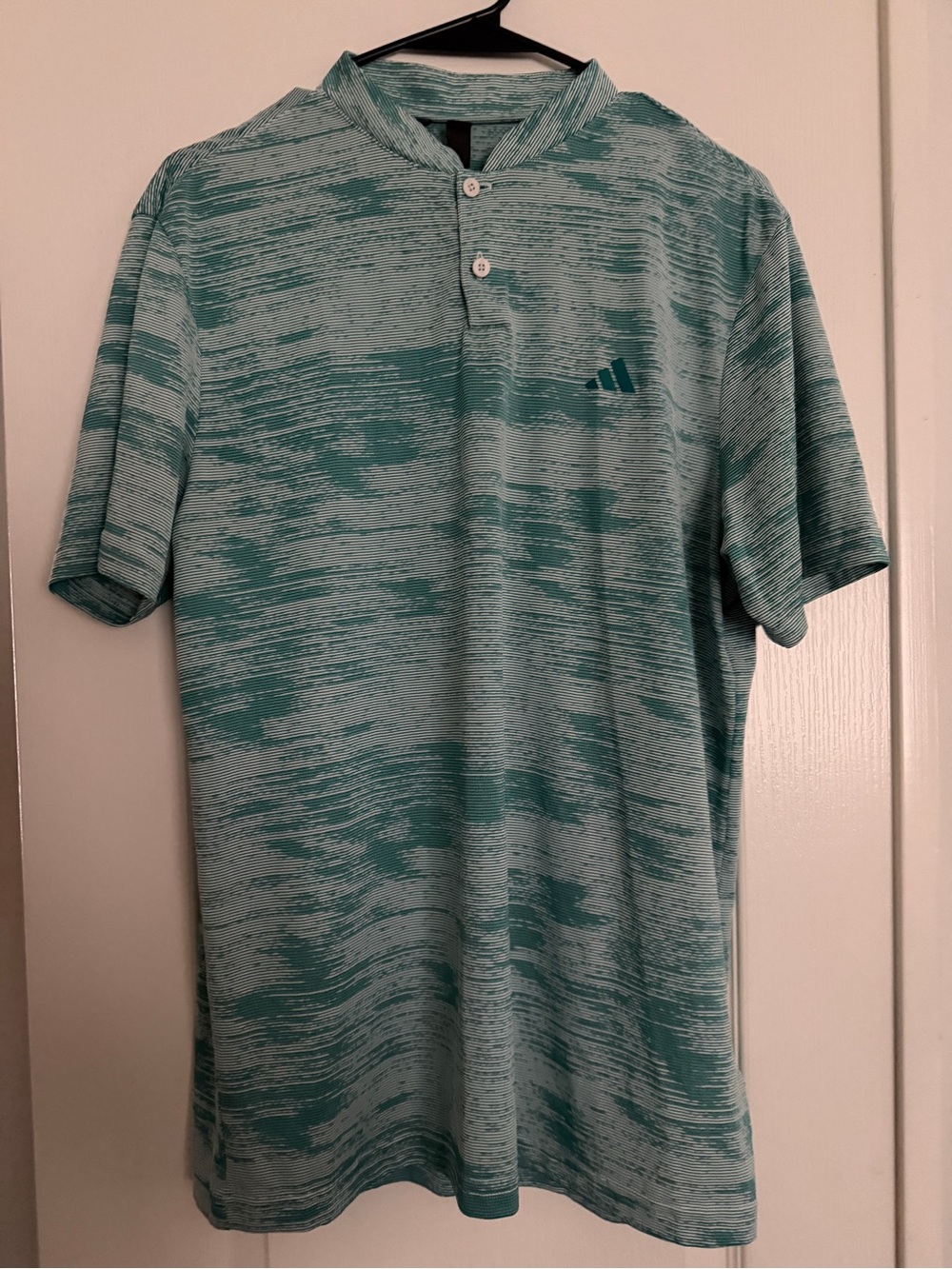 adidas Men’s Teal Heather Short-Sleeve Polo Shirt